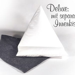 DELUXE Lesekissen, optional mit Bezug/Inlett, Tablet-Sitzsack als Geburtstagsgeschenk, praktischer Alltagshelfer individualisierbar Bild 6