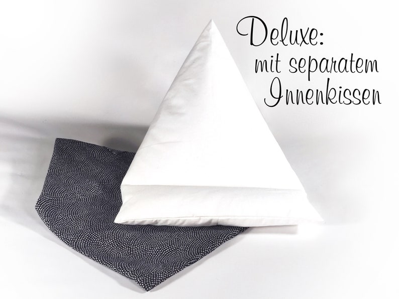 DELUXE Lesekissen, optional mit Bezug/Inlett, Tablet-Sitzsack als Geburtstagsgeschenk, praktischer Alltagshelfer individualisierbar Bild 6