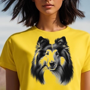 Cane collie a pelo ruvido, design regalo per felpa, download digitale, amante della mamma collie, razze di cani in formato SVG, ritratto di animale domestico da parete in formato PNG, mamma di cane