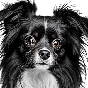 Retrato de perro Papillon (5 imágenes SVG), arte mural de perro Papillon (PNG), razas de perros (SVG), mamá de perro, amantes de los perros, taza de perro, diseño de sudadera (SVG)