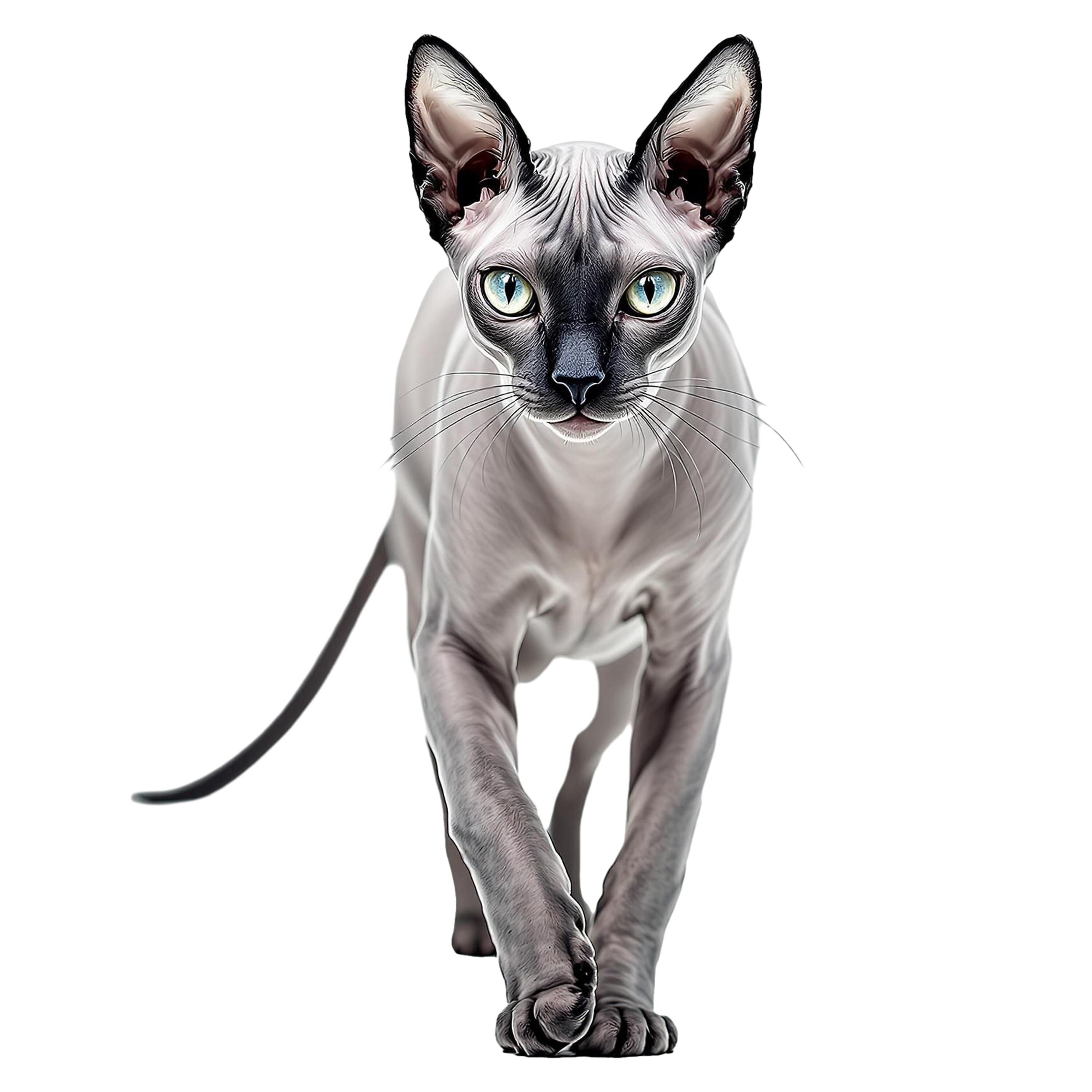 スフィンクス猫の肖像画セット、レーザーカット＆印刷可能なアート