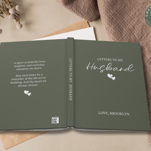 Letters to My Husband Personalized Love Notebook Gift for Him Wedding Keepsake Memory Book For Newlywed