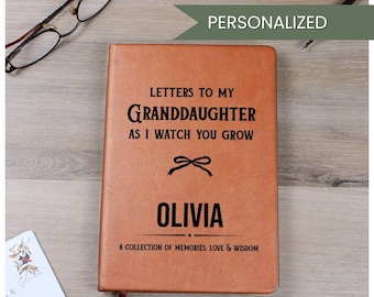 Personalized Letters to My Granddaughter Journal • Keepsake Gift from Grandma or Grandpa