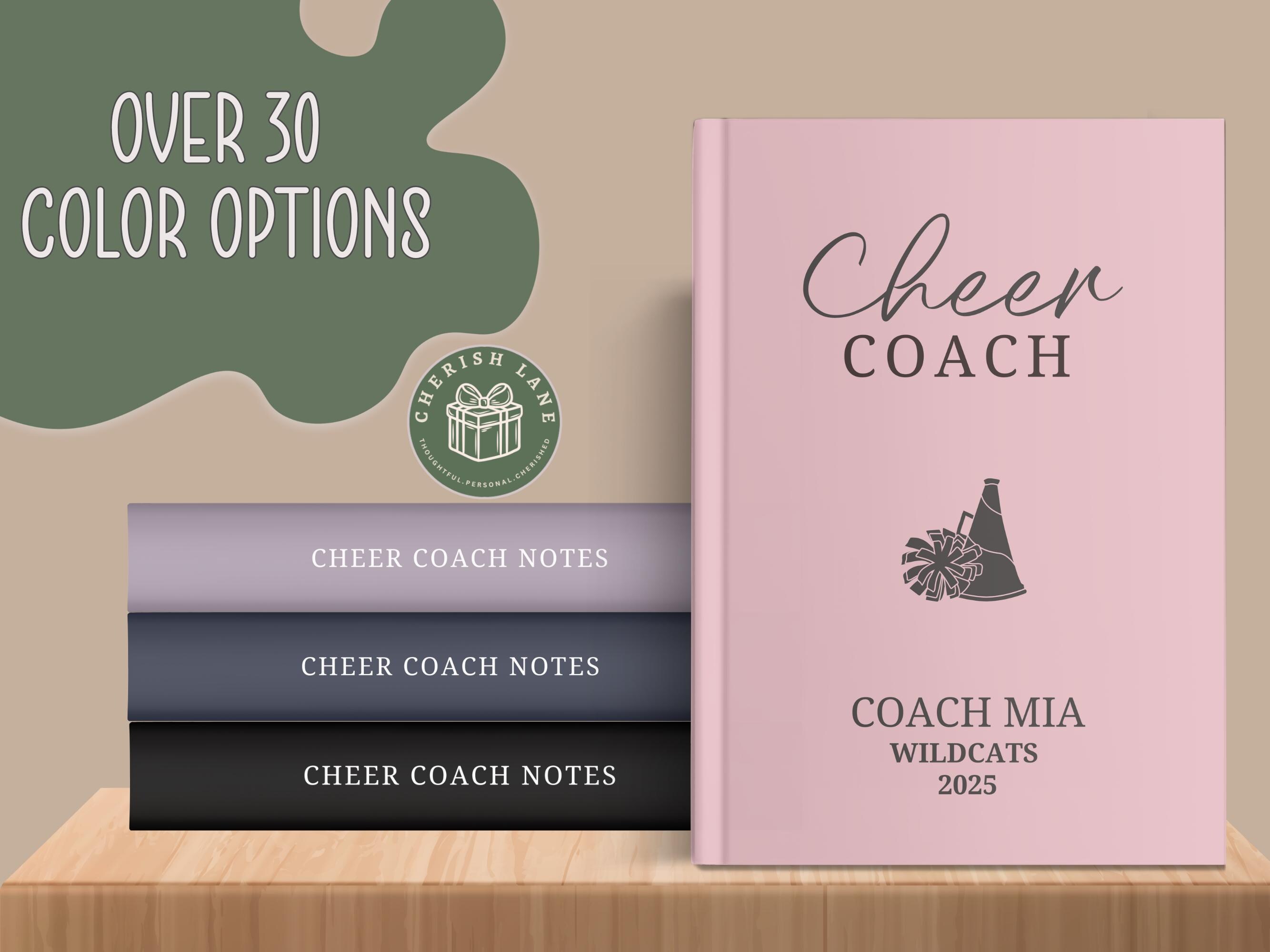 Cheer Note Book Cheer Coach Notebook Personalized Spirit Leader Gift Routine Planner ...