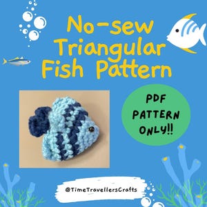 No-sew Triangular Fish Amigurumi PDF crochet pattern, Beginner Friendly