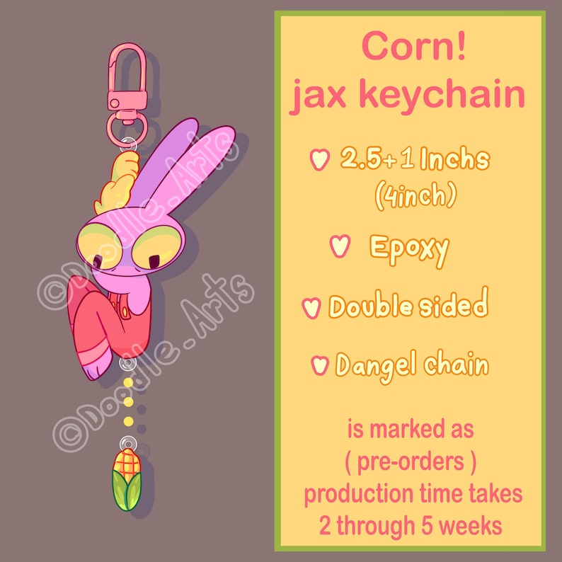 TADC Jax Corn Keychain the Amazing Digital Circus ( INHAND ) - Etsy