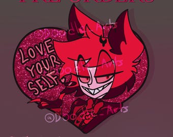 Hazbin Hotel Alastor Valentines Pin ( INSTOCK ) - Etsy