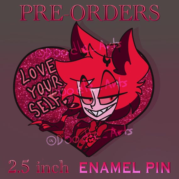 Hazbin Hotel Alastor Valentines Pin ( INSTOCK ) - Etsy