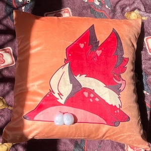 Hazbin fluffy balls pillow case