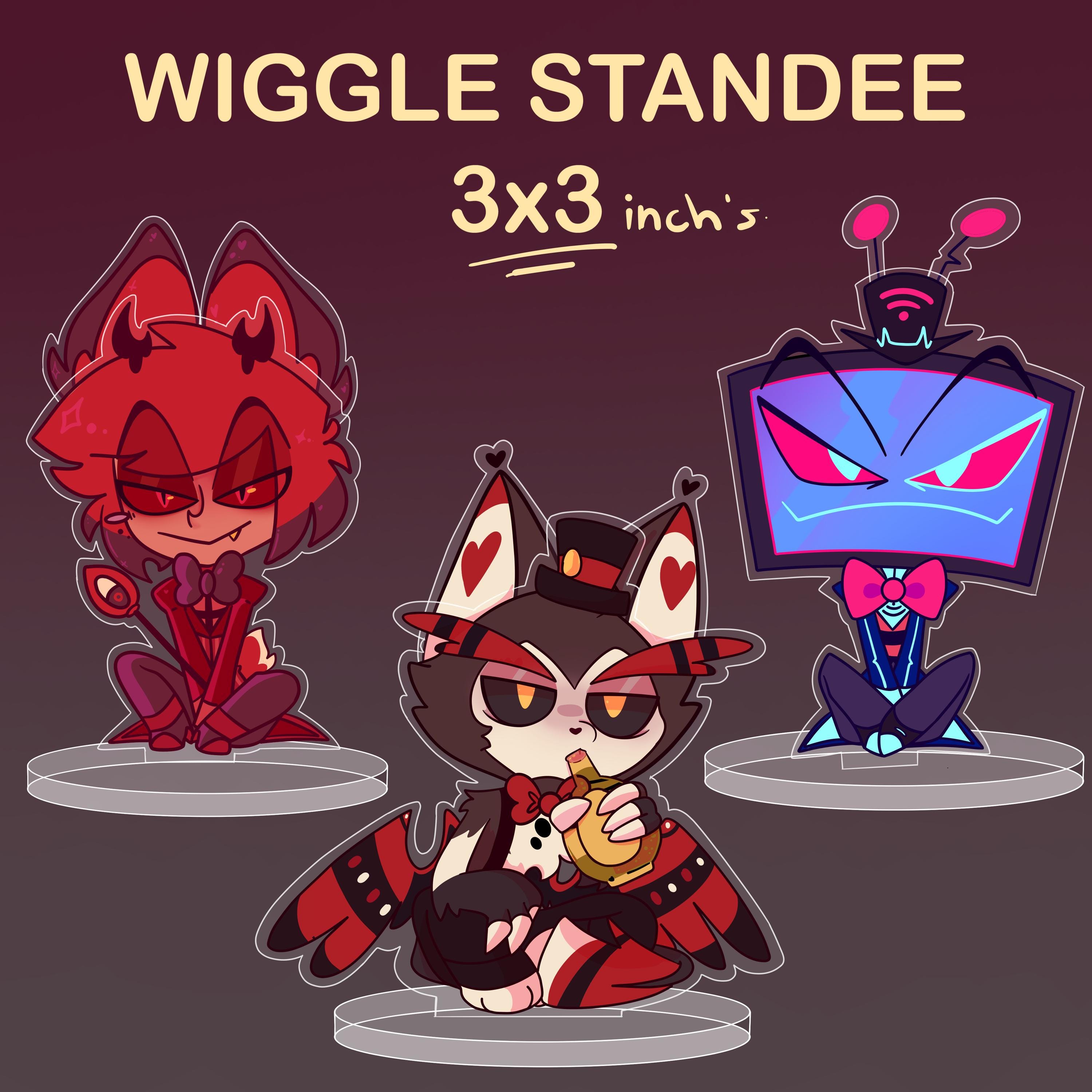 Hazbin Hotel Alastor Vox and Husk Wiggle Standee - Etsy