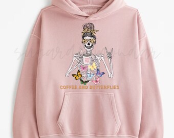 Coffee and Butterflies Mama PNG: Summer Shirt Design (Digital Download)