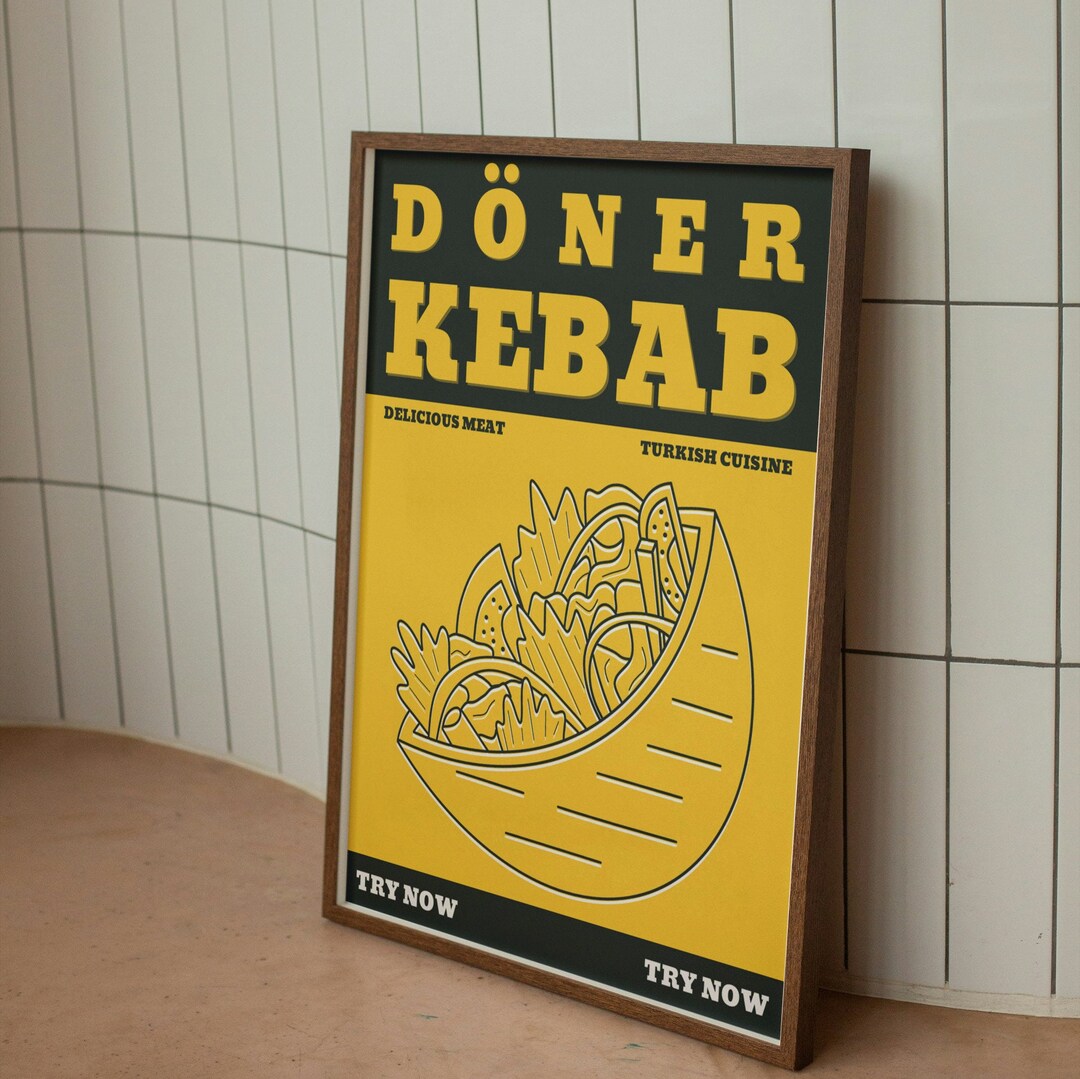DÖNER KEBAB Decorative Turkish Quote Design for Kitchen or Living Room ...