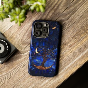 Stained Glass - Tree - Moon -Tough Case All Phones