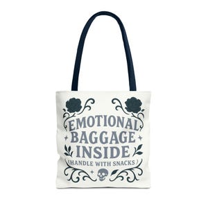 Sarcastic Goth Tote Bag, Funny Saying Shoulder Bag, Reusable Gothic Grocery Bag, Snarky Dark Humor Purse, Alternative Eco-Friendly Handbag