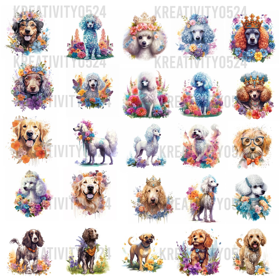 Dog Breeds PNG Sublimation Bundle - Etsy