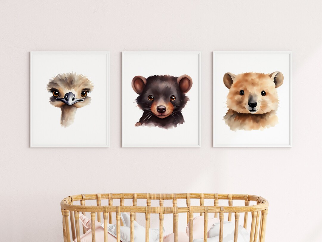 Australian Animal Nursery Prints Set of 3 Prints Australian Animal ...