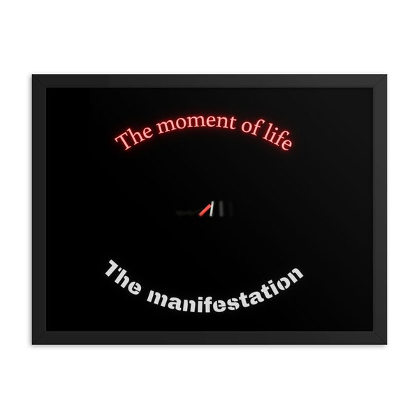 Inspirierende Dominosteine der den Augenblick des Lebens darstellt. Gerahmtes Poster, mit einem Augenblick des Lebens. In Englischer Sprache
