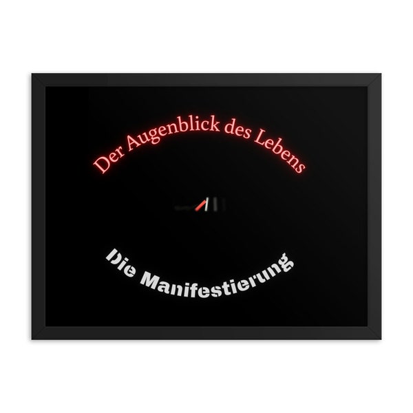 Inspirierende Dominosteine der den Augenblick des Lebens darstellt. Gerahmtes Poster, mit einem Augenblick des Lebens. In Deutscher Sprache