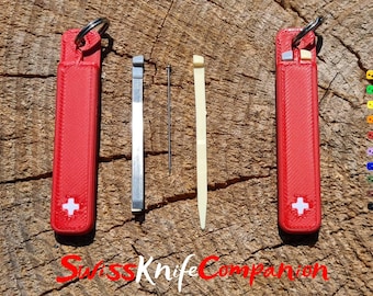 EDC Keychain Tool, Tweezers, Toothpick, Pin, Swiss Knife Companion