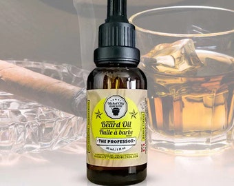 The Professor Beard Oil Conditioner (30ml) | Cedar, Sweet Vanilla Cigar | All-Natural Moisturizer | Infused with Avocado, Castor, Jojoba Oil