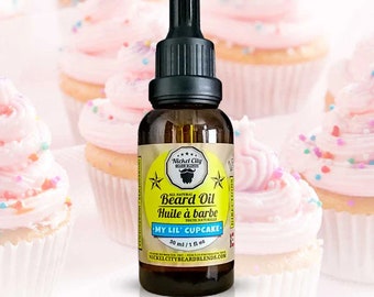 My Lil Cupcake Beard Oil Conditioner (30ml) | Sweet Vanilla Cupcakes | All-Natural Moisturizer | Infused with Avocado, Castor, Jojoba Oils