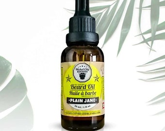 Plain Jane Beard Oil Conditioner (30ml) | Naked and Unscented | All-Natural Moisturizer | Infused with Avocado, Castor, Jojoba Oils