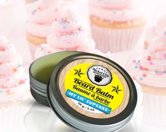 My Lil Cupcake Beard Balm (56g) | Sweet Vanilla Cupcakes | Style and Sculpt | Infused with Beeswax, Coconut, Grapeseed and Shea Butter