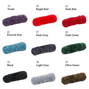 42 Colors Velvet Soft Yarn 95 gram,Velvet Yarns Amigurumi Doll Animal, Gradient aquspoly acrylic and cotton for knitting and crocheting zdjęcie 5