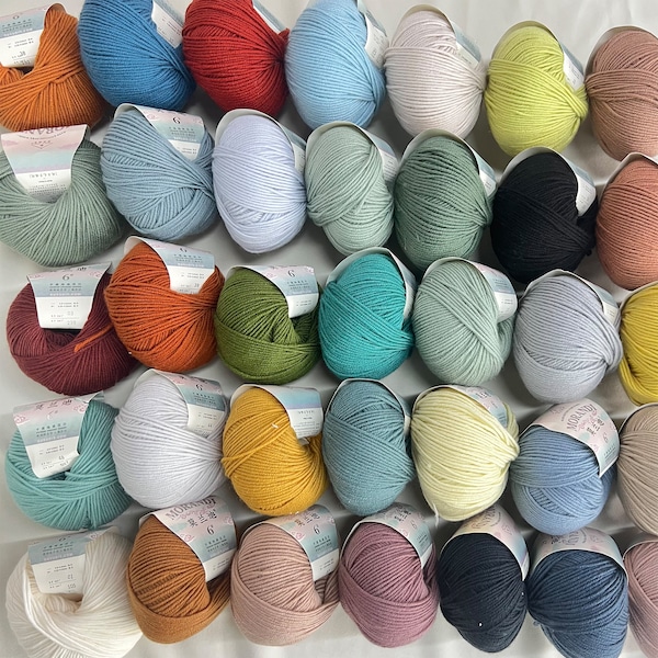 Hilo de alpaca de 52 colores, lana de punto, hilo de calcetín, lana de punto, hilo de lana, hilo de fibra natural, hilo de peso deportivo, fibra de alpaca, gotas de alpaca