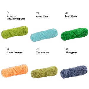 42 Colors Velvet Soft Yarn 95 gram,Velvet Yarns Amigurumi Doll Animal, Gradient aquspoly acrylic and cotton for knitting and crocheting zdjęcie 7