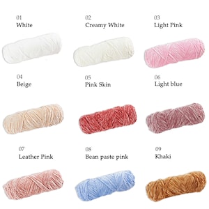 42 Colors Velvet Soft Yarn 95 gram,Velvet Yarns Amigurumi Doll Animal, Gradient aquspoly acrylic and cotton for knitting and crocheting zdjęcie 3