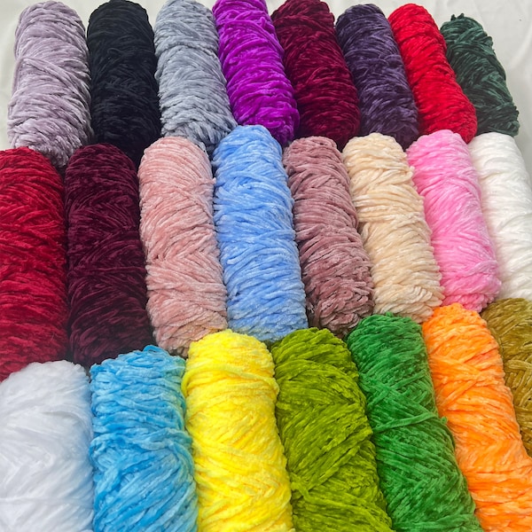 42 couleurs de fil de velours doux 95 g, fils de velours amigurumi poupée animal, acrylique aquspoly dégradé et coton pour tricoter et crocheter