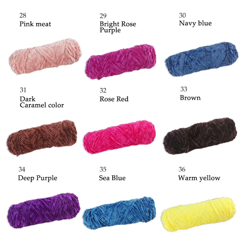 42 Colors Velvet Soft Yarn 95 gram,Velvet Yarns Amigurumi Doll Animal, Gradient aquspoly acrylic and cotton for knitting and crocheting zdjęcie 6