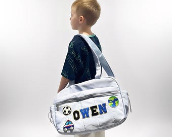 Personalisierter Seesack: Personalisierter Chenille-Brief Seesack, Ballett-Tanz Seesack, wasserdichte Innentasche, Tanztasche, Sporttasche, Reisetasche