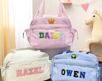 Custom Duffel Bag : Personalized Chenille Letter Duffel Bag, Ballet Dance Duffel, Waterproof Inner Bag, Dance Bag, Sport Bag, Overnight Bag