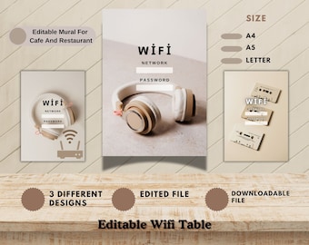 immagine Wi-Fi modificabile, pdf modificabile Wi-Fi, murale Wi-Fi, tabella Wi-Fi modificabile, scheda Wi-Fi del negozio, carta da parati Wi-Fi per il negozio, murale Wi-Fi stampabile,