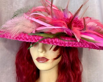 Feather Flower Hat
