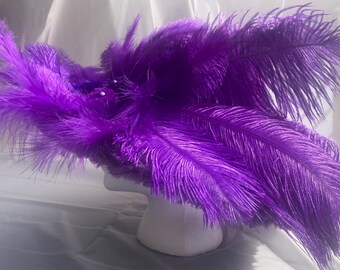 Purple Feathered Hat