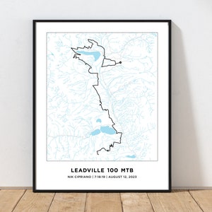 Leadville 100 MTB Trail Race Course Map | Personalized Leadville 100 MTB Map | Leadville Running Course Map | Ultra Race