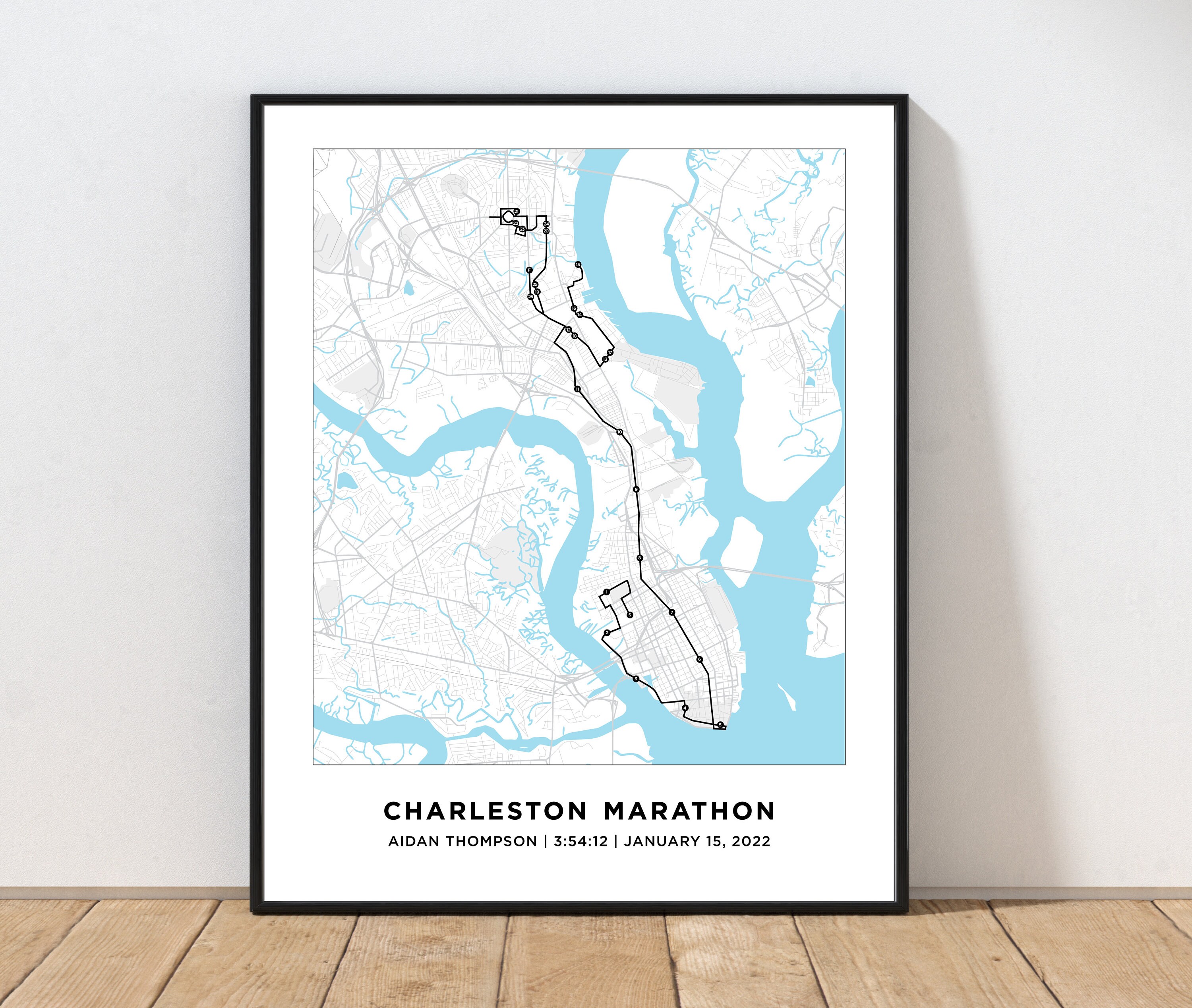 Charleston Marathon Course Map Personalized Charleston Marathon Route