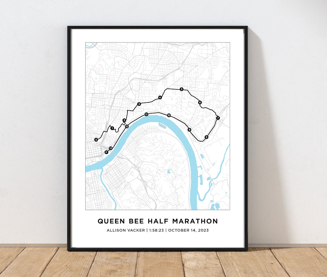 Queen Bee Half Marathon Course Map Personalized Queen Bee Half Marathon