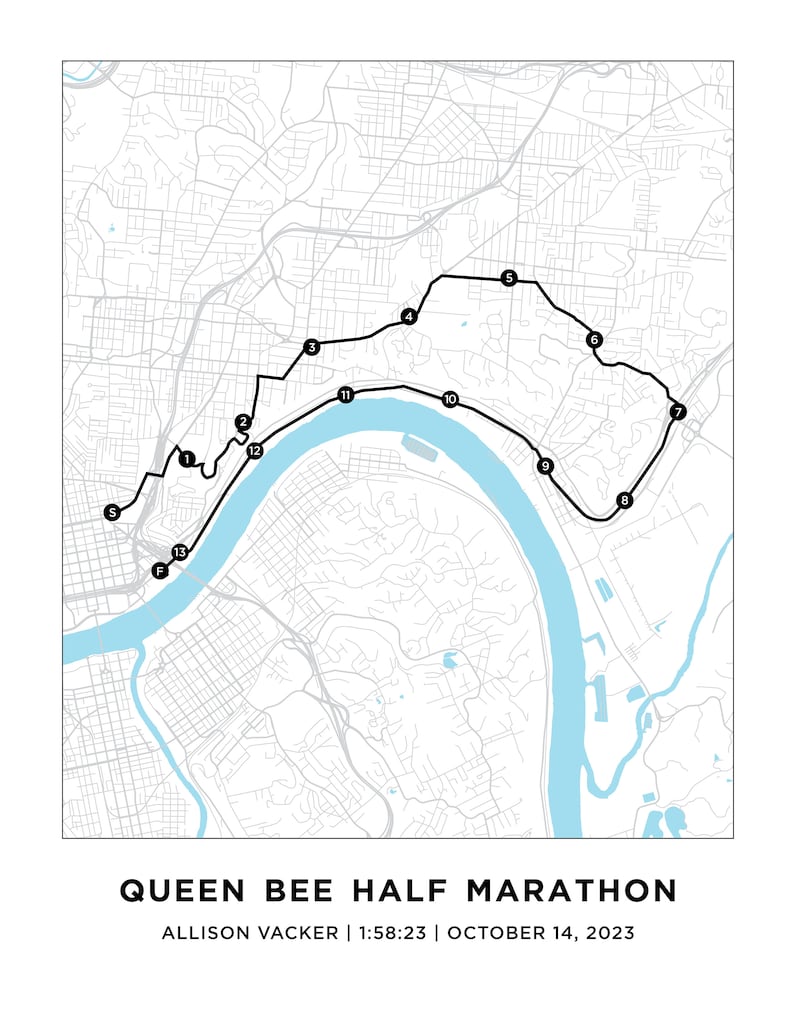 Queen Bee Half Marathon Course Map Personalized Queen Bee Half Marathon