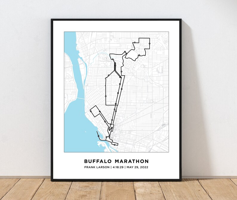 Buffalo Marathon Course Map Personalized Buffalo Marathon Route Map