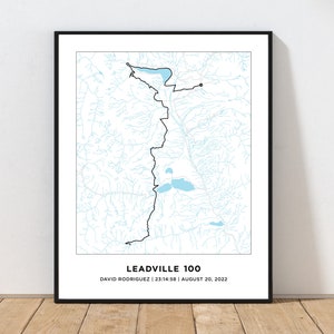 Leadville 100 Trail Race Course Map | Personalized Leadville 100 Map | Leadville Running Course Map | Ultra Race