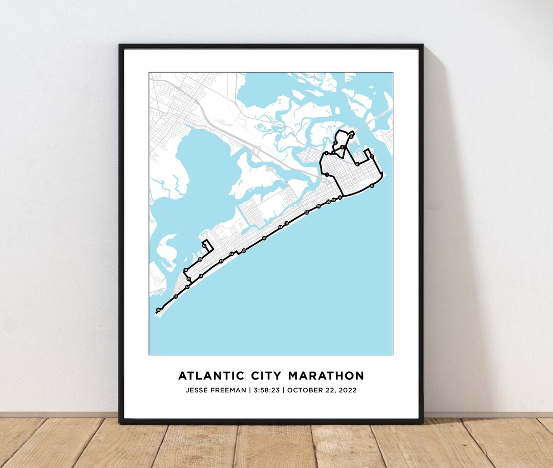 Atlantic City Marathon Course Map Personalized Atlantic City Marathon