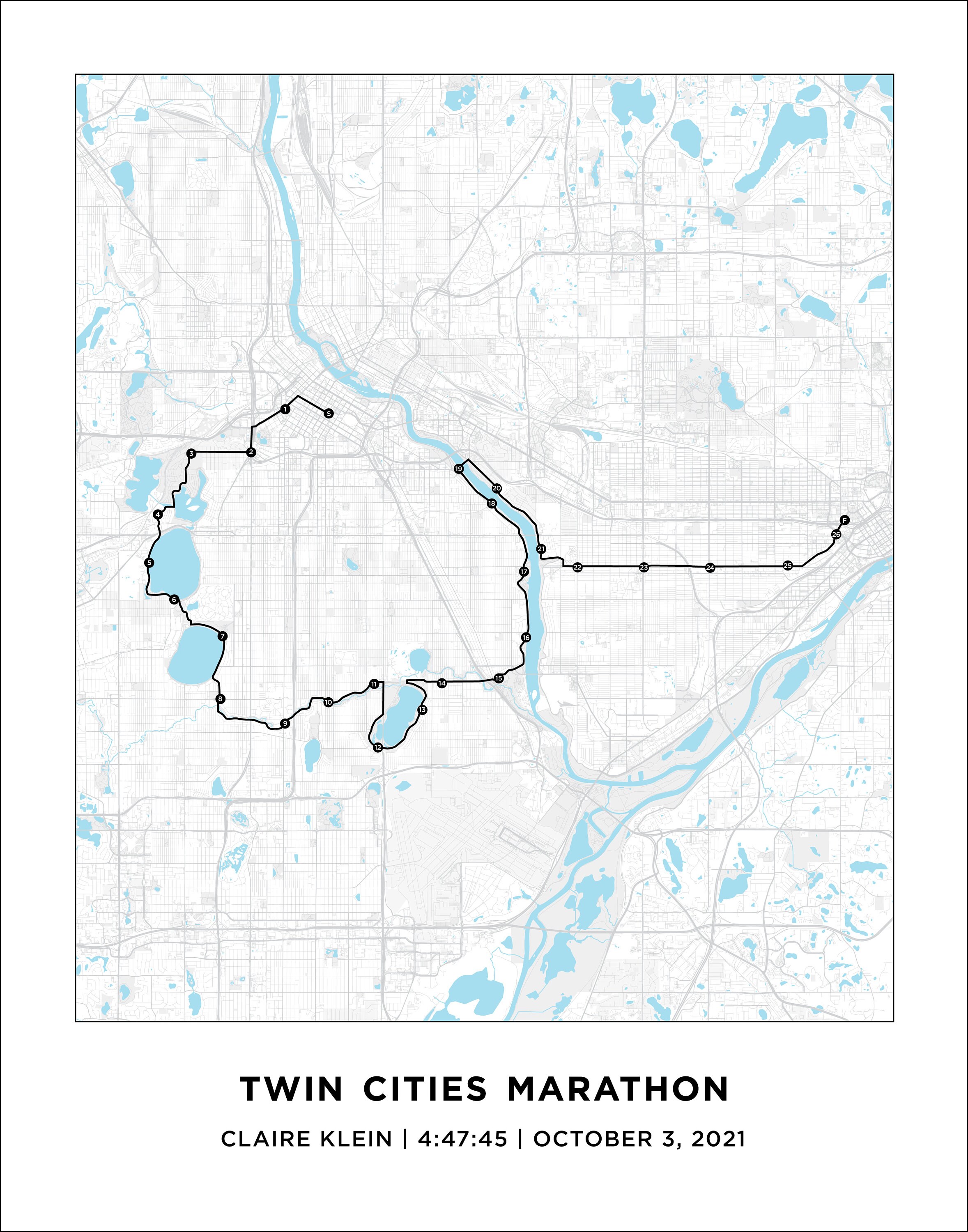 Twin Cities Marathon 2024 Course Map Tina Adeline