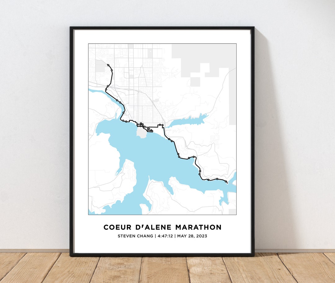 Coeur D'alene Marathon Course Map Personalized Coeur D'alene Marathon