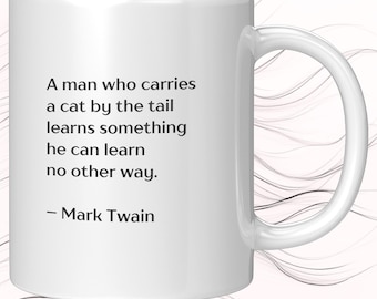 Mark Twain Cat Quote-koffiemok: literaire humor cadeau