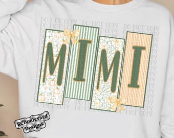 Preppy fall coquette bow mimi, mama, nana png