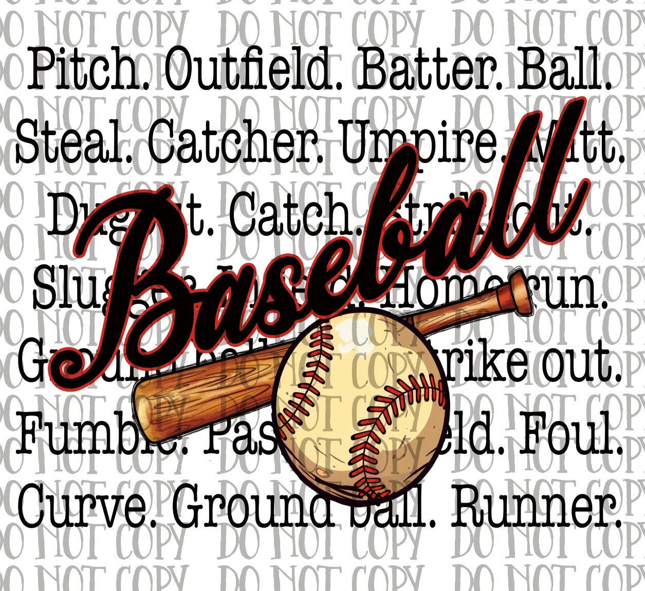 Baseball Word Art Png - Etsy